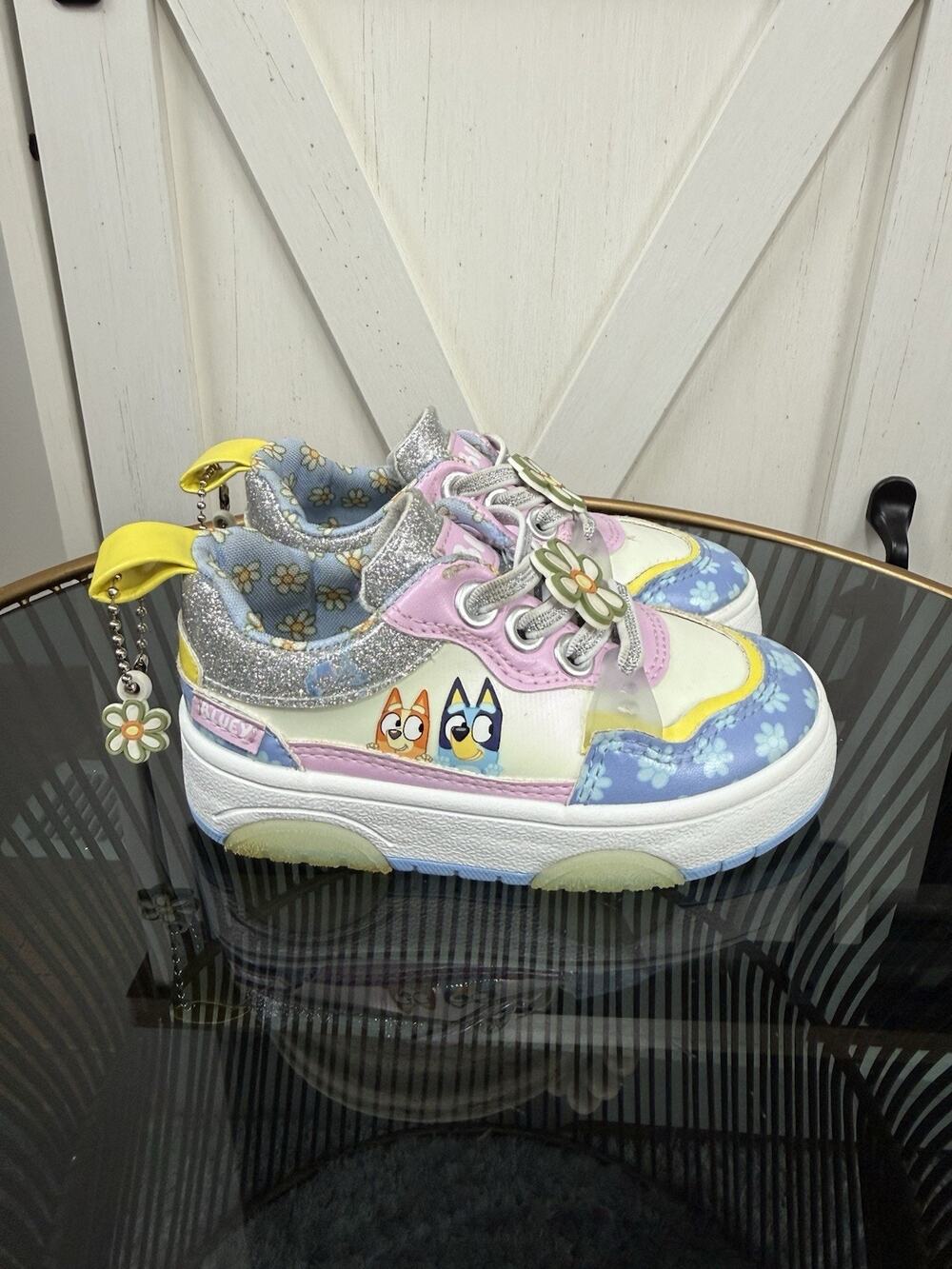Ground Up Bluey Bingo Girls Size 6 Toddler Floral Low Top Slip On Sneakers Shoes - Picture 1 of 12